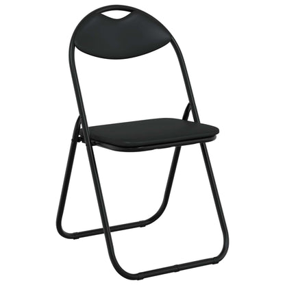 Silla Plegable 2 Uds. Cuero Sintético 48 X 43,5 X 81 Cm