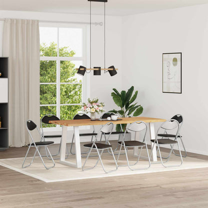 Silla Plegable 8 Uds. Cuero Sintético