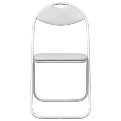 Silla Plegable 8 Uds. Cuero Sintético 48 X 43,5 X 81 Cm