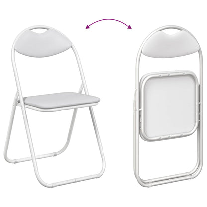 Silla Plegable 8 Uds. Cuero Sintético 48 X 43,5 X 81 Cm