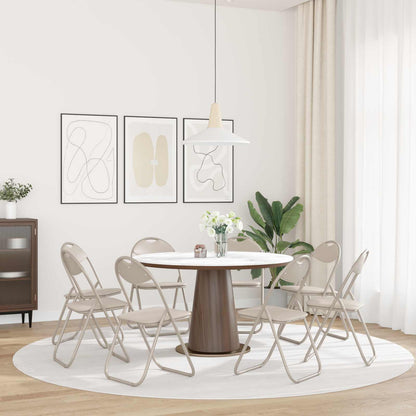 Silla Plegable 8 Uds. Cuero Sintético 48 X 43,5 X 81 Cm