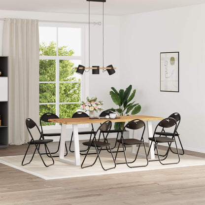 Silla Plegable 8 Uds. Cuero Sintético 48 X 43,5 X 81 Cm