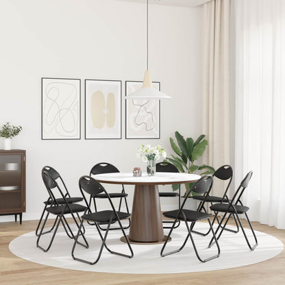 Silla Plegable 8 Uds. Cuero Sintético 48 X 43,5 X 81 Cm