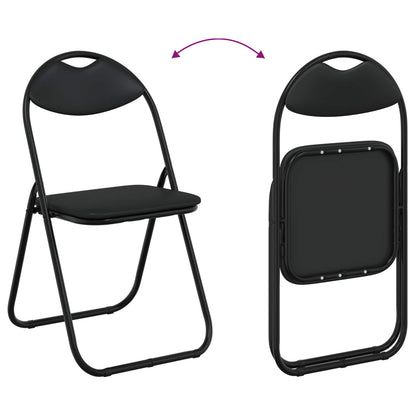 Silla Plegable 8 Uds. Cuero Sintético 48 X 43,5 X 81 Cm