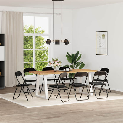 Silla Plegable 8 Uds. Terciopelo Negro 48 X 44 X 78 Cm