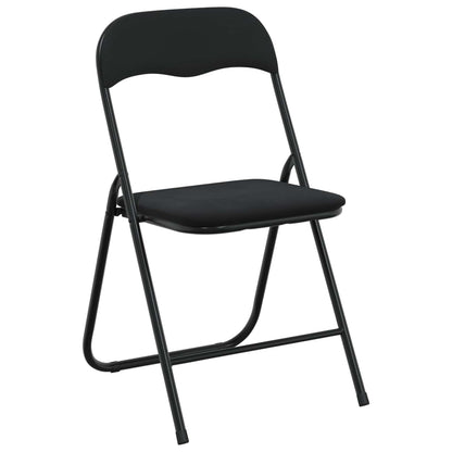 Silla Plegable 8 Uds. Terciopelo Negro 48 X 44 X 78 Cm