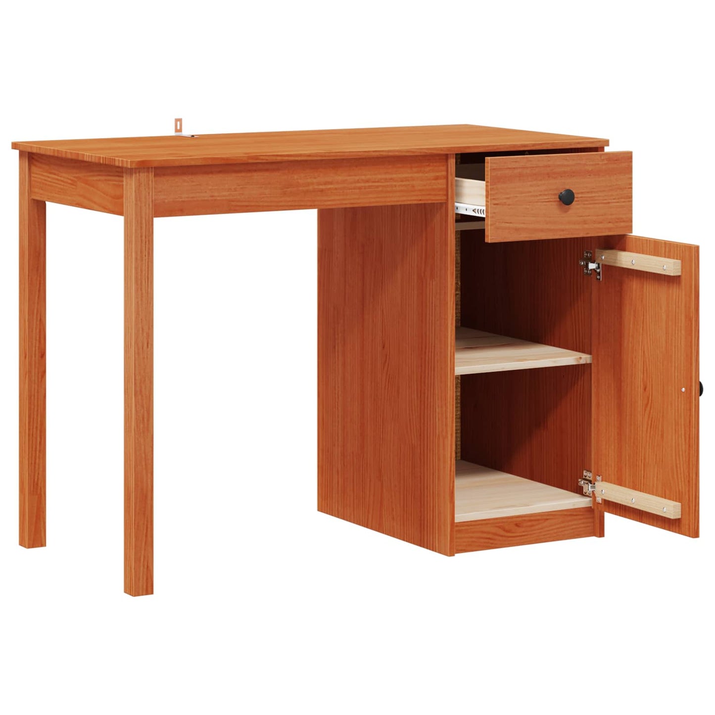 Escritorio Con Cajón 100 X 50 X 74 Cm Pino Macizo