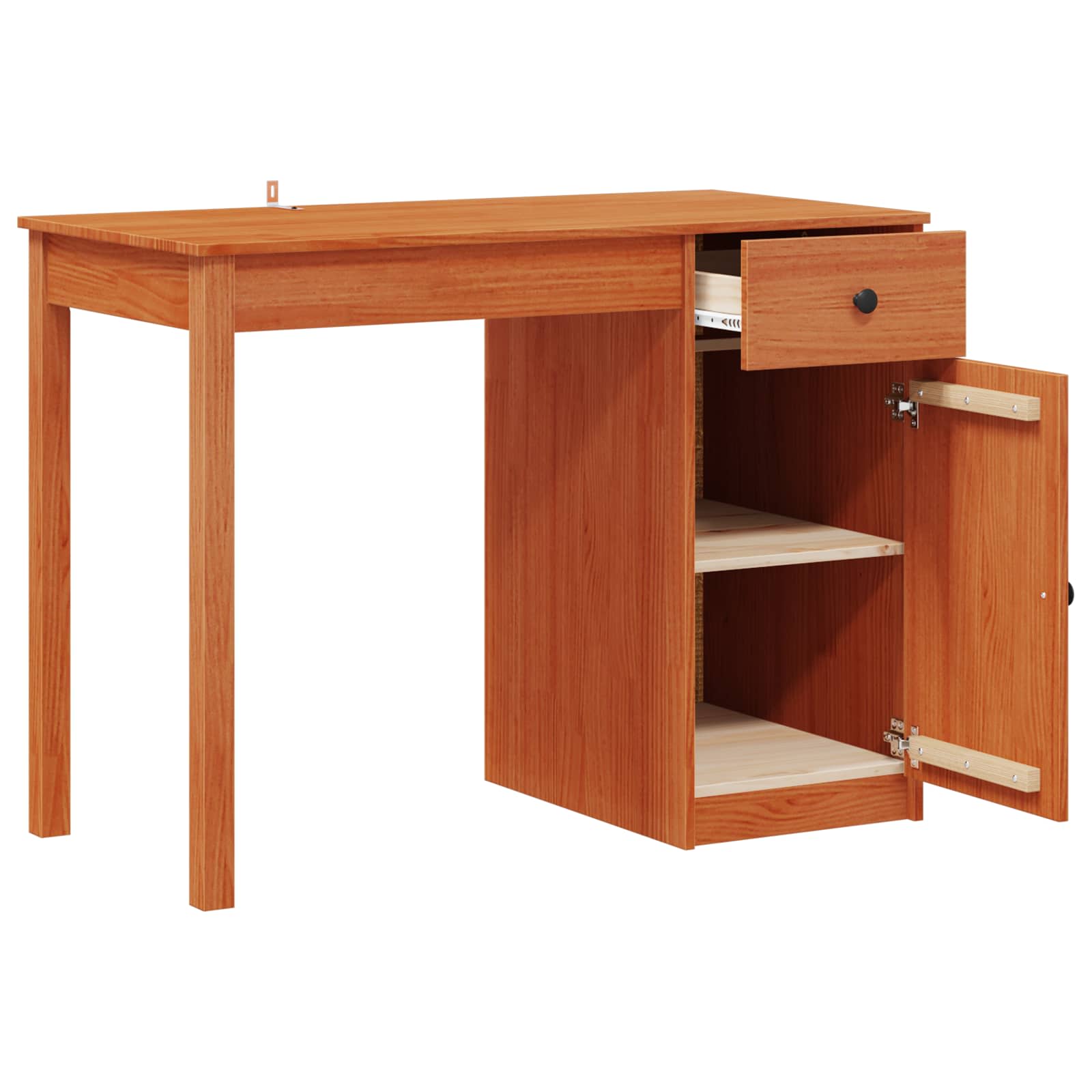 Escritorio Con Cajón 100 X 50 X 74 Cm Pino Macizo