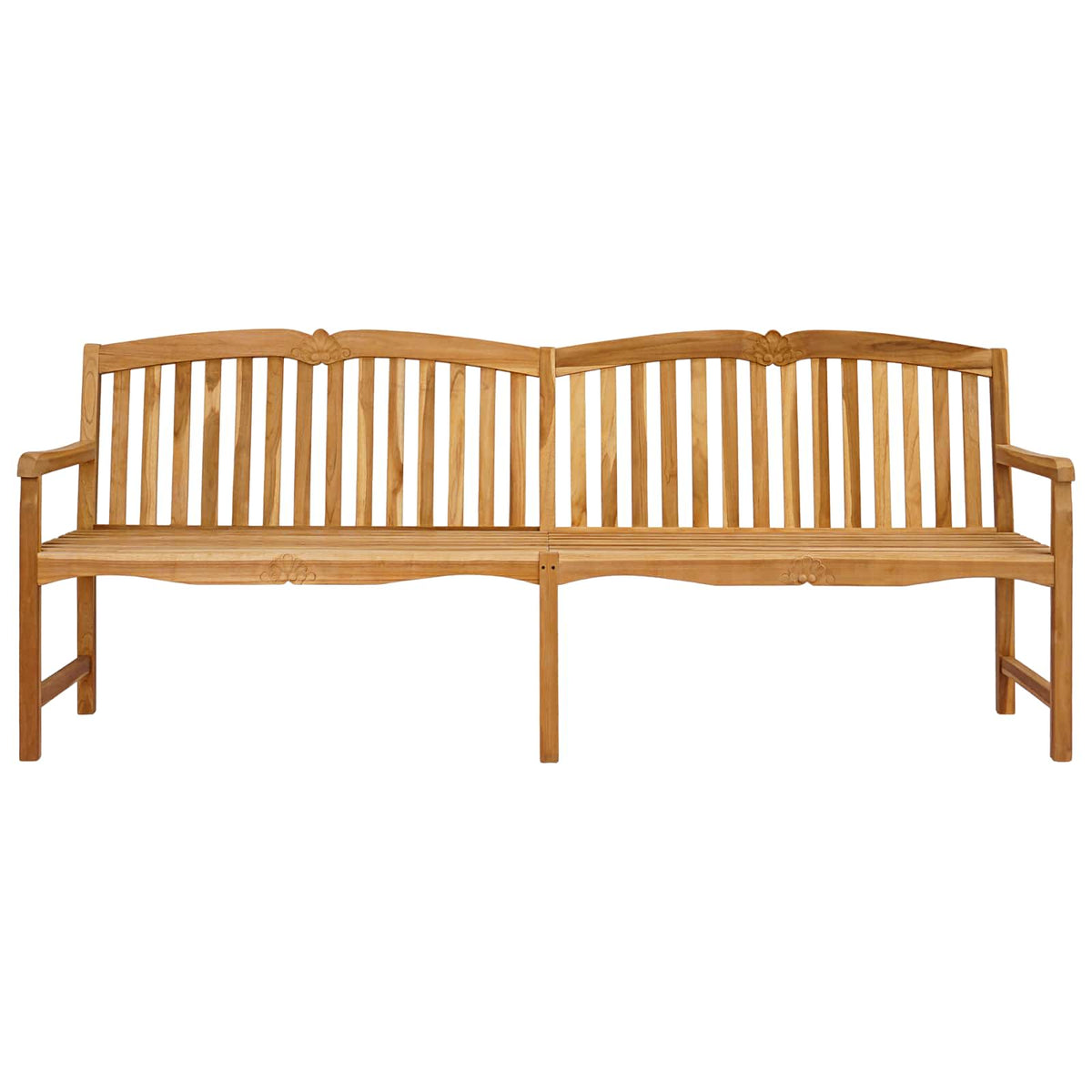 Banco Tallado A Mano Con Diseño De Concha 228 X 61 X 94,5 Cm