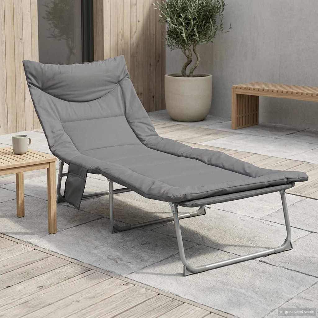 Tumbona Plegable Con Cojín