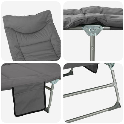 Tumbona Plegable Con Cojín 2 Pcs
