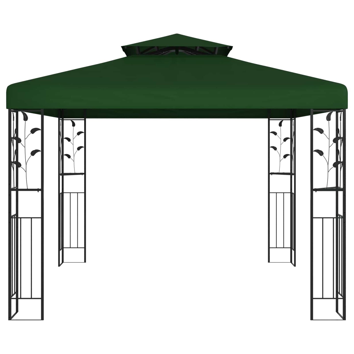 Cenador 3 X 3 X 2,68 M Verde Poliéster Y Acero