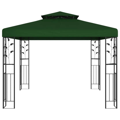 Cenador 3 X 3 X 2,68 M Verde Poliéster Y Acero