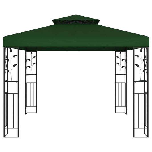 Cenador 3 X 3 X 2,68 M Verde Poliéster Y Acero