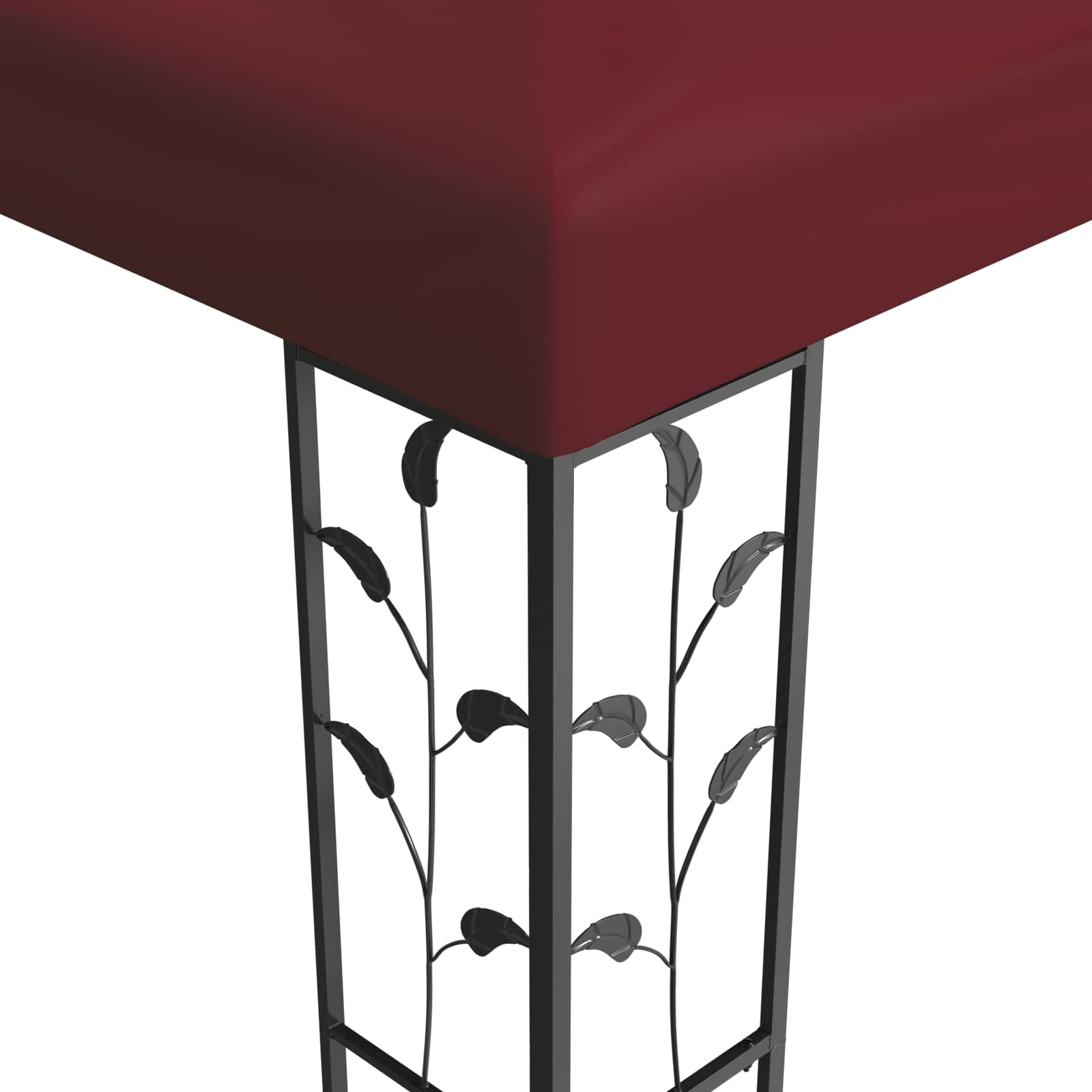 Cenador 3,97 X 2,96 X 2,68 M Rojo Vino Poliéster Y Acero