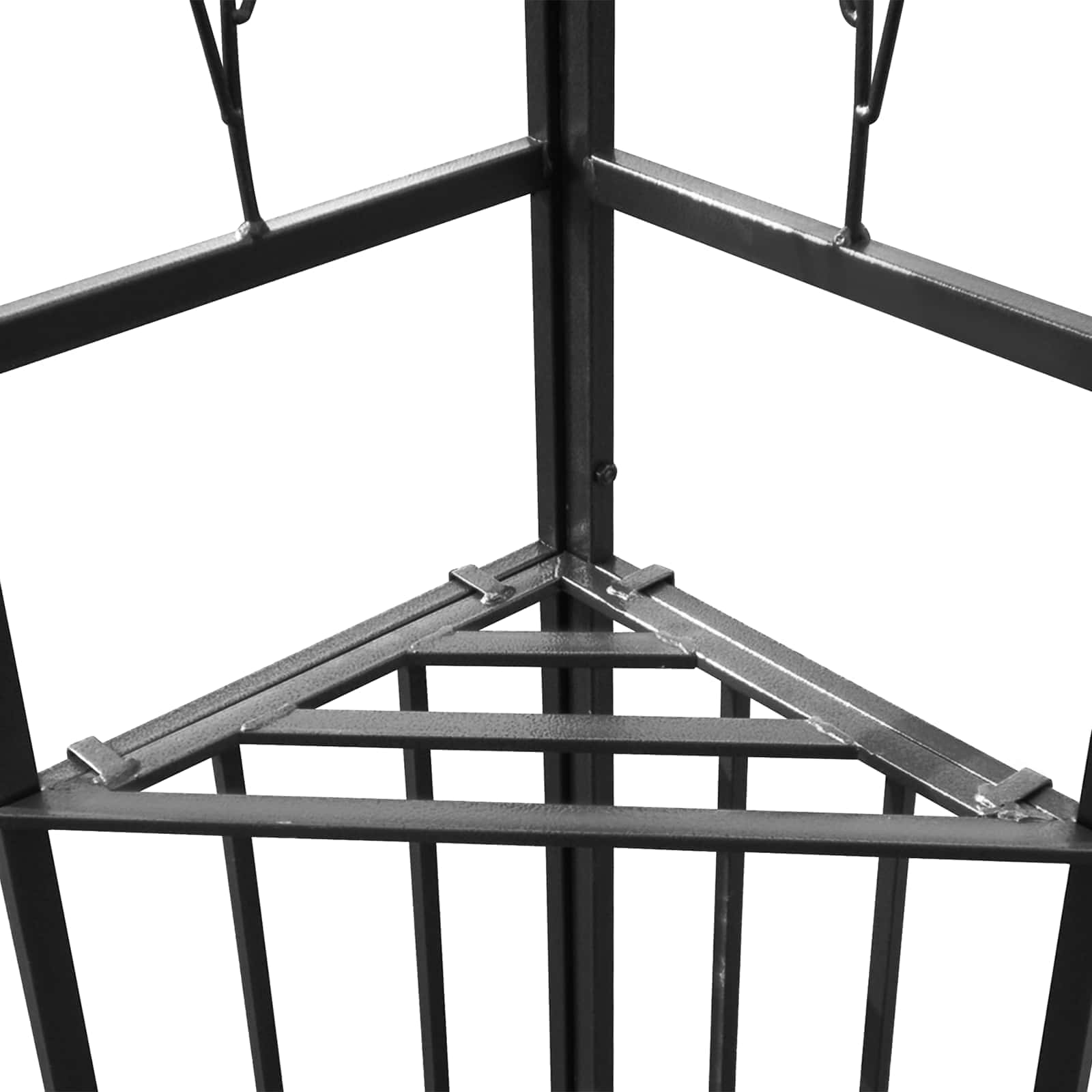 Cenador 3,97 X 2,96 X 2,68 M Rojo Vino Poliéster Y Acero