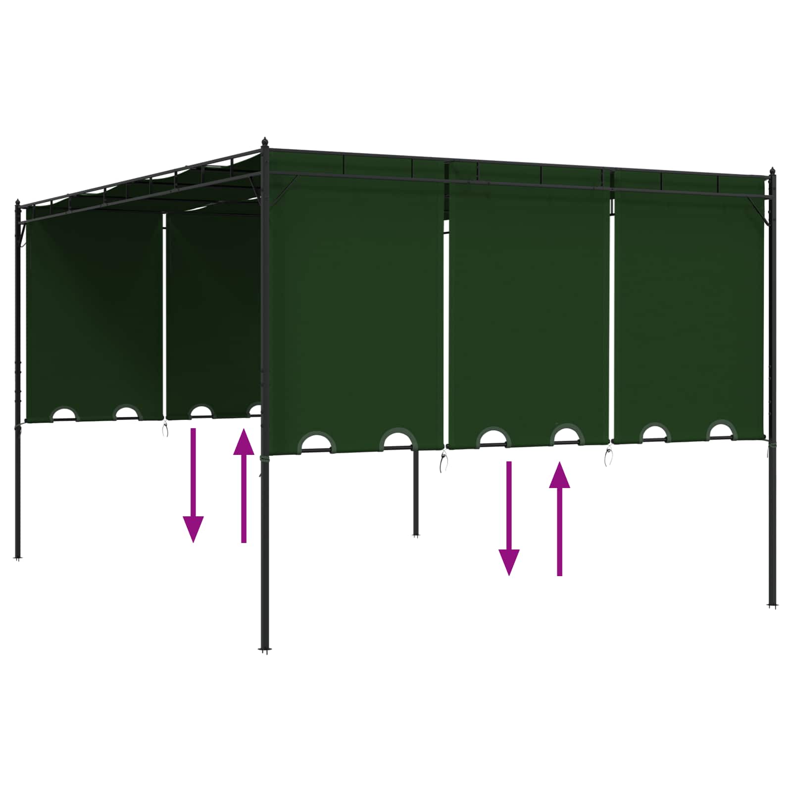 Cenador 4 X 3 X 2,3 M Poliéster Y Acero