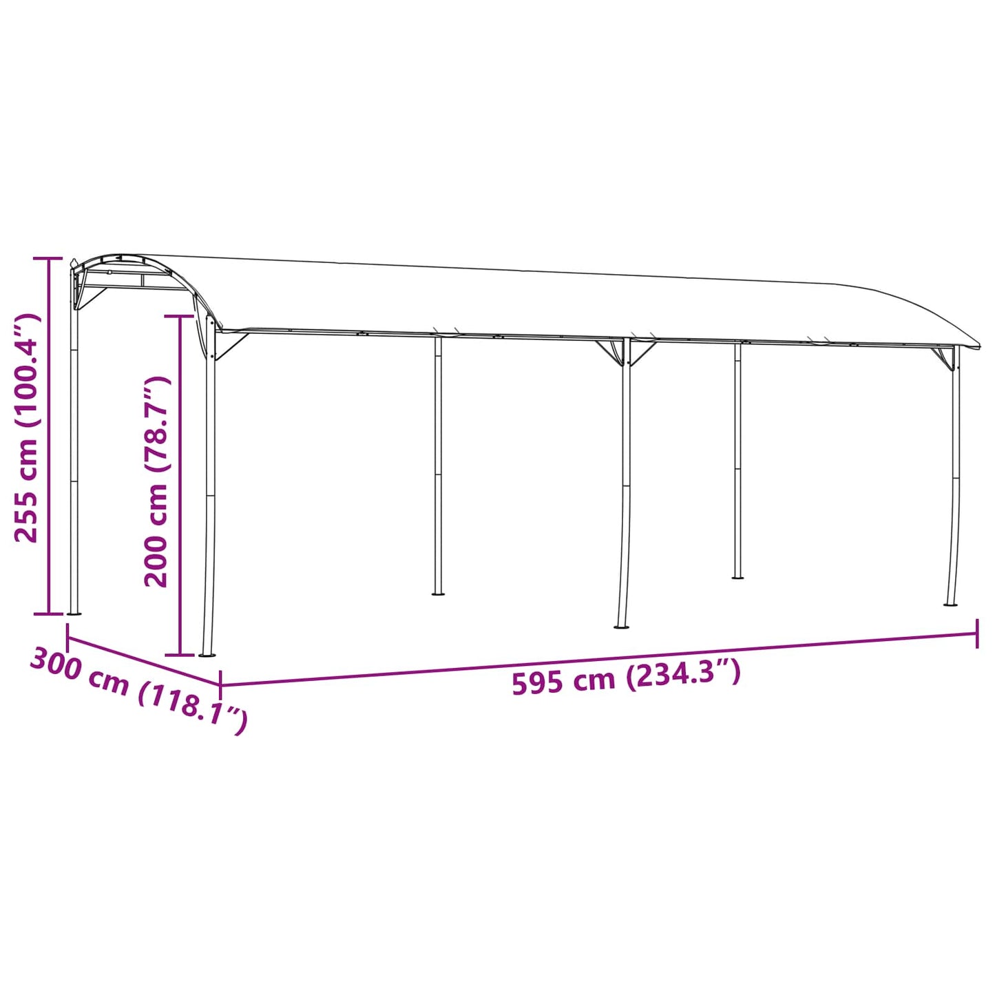 Cenador Tela Y Aluminio 180 Gsm