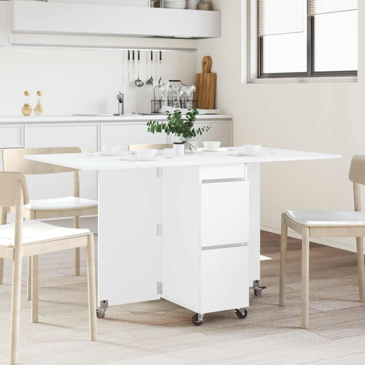 Mesa De Comedor 140 X 80 X 77 Cm Madera De Ingeniería
