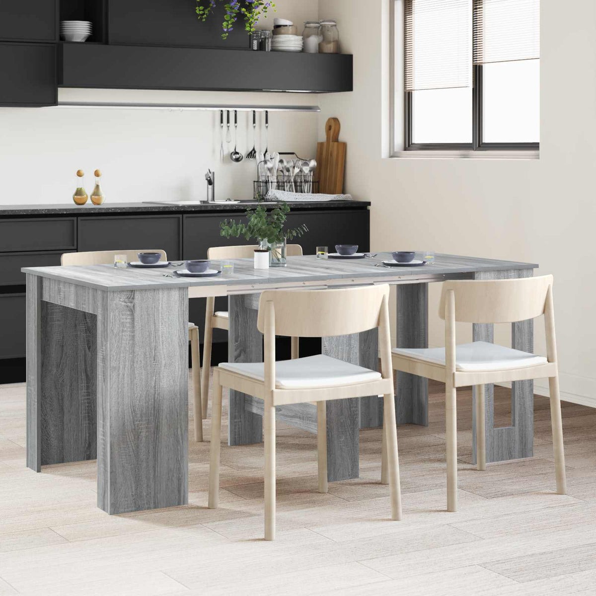 Mesa De Comedor 240 X 85 X 75 Cm Madera De Ingeniería