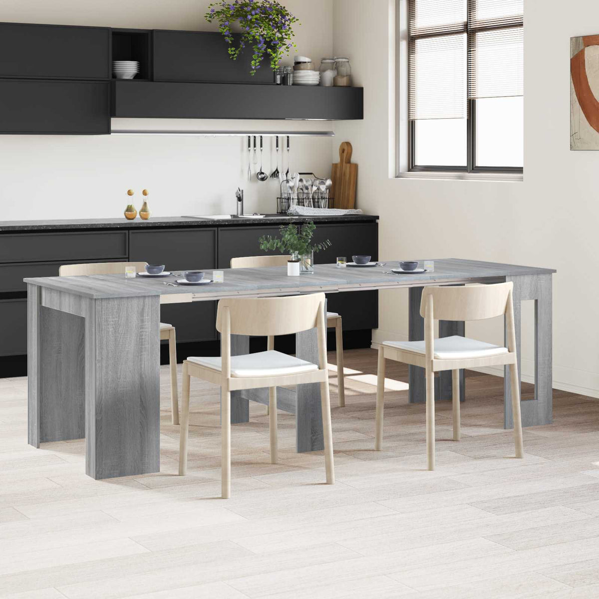 Mesa De Comedor 240 X 85 X 75 Cm Madera De Ingeniería