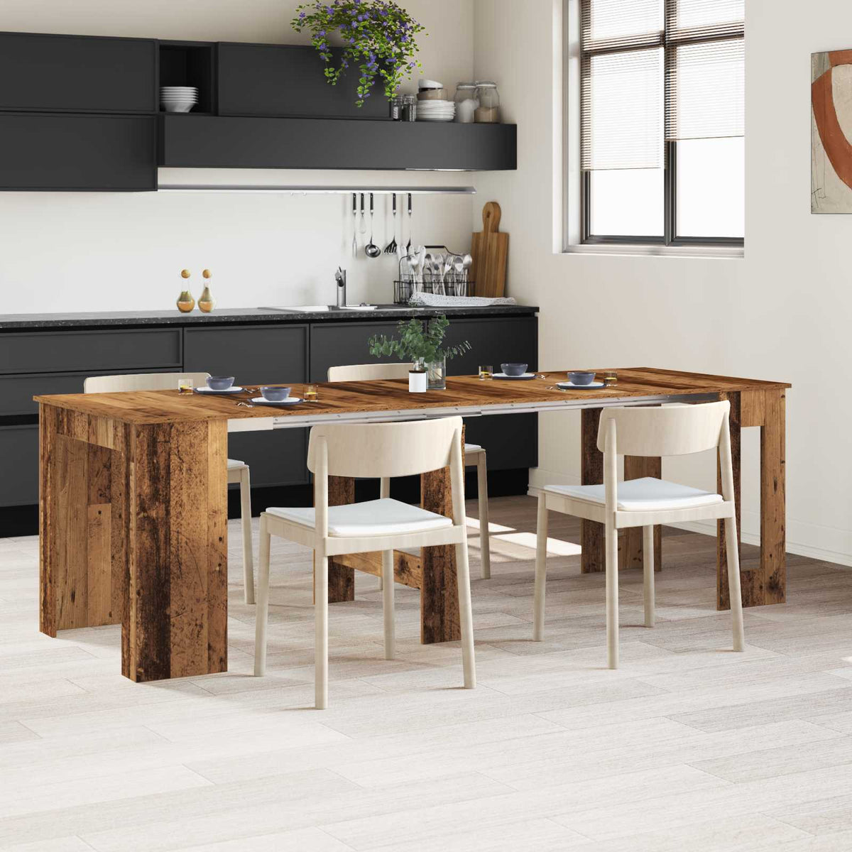 Mesa De Comedor 240 X 85 X 75 Cm Madera De Ingeniería