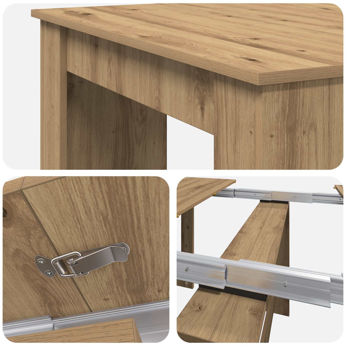 Mesa De Comedor 240 X 85 X 75 Cm Madera De Ingeniería