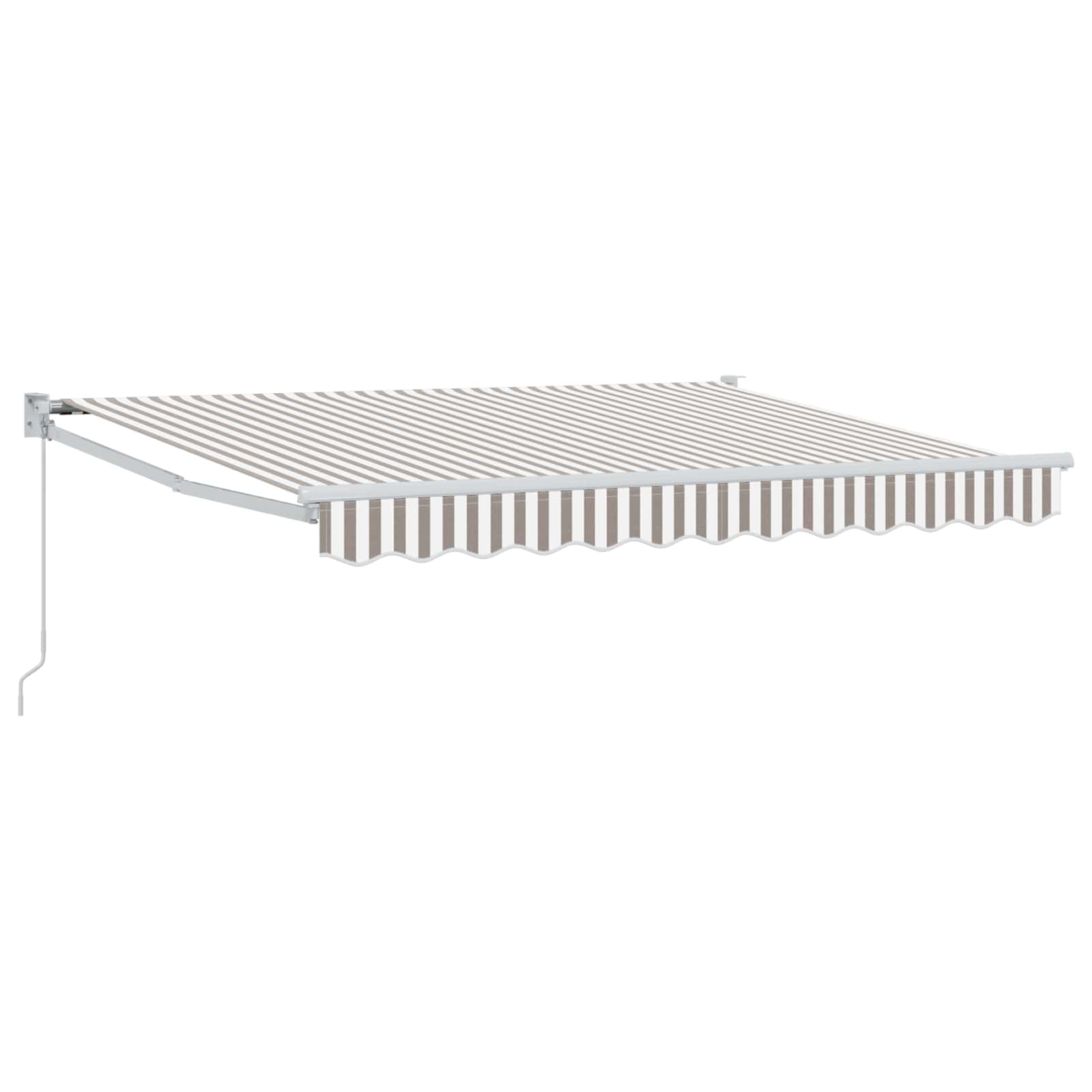 Toldo Retráctil Aluminio Y Tela Gris Antracita