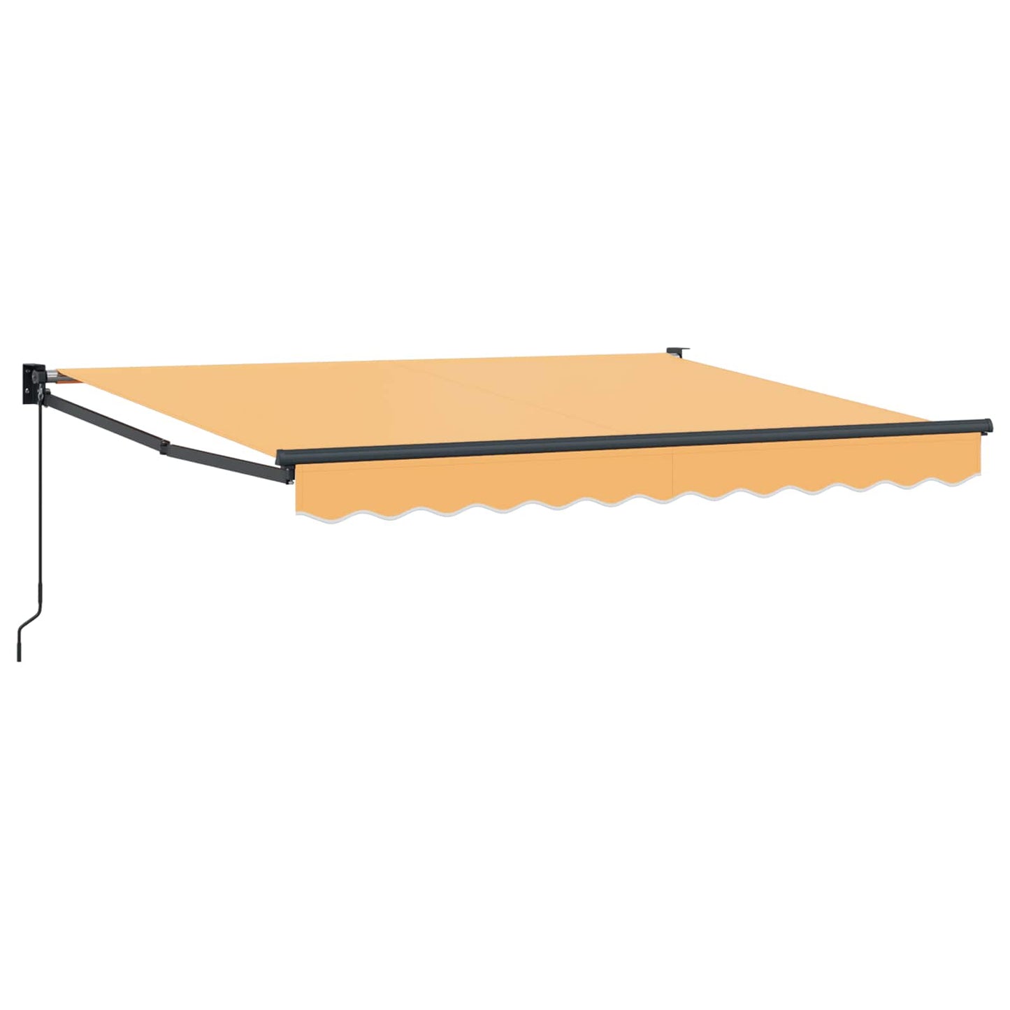 Toldo Retráctil Aluminio Y Tela Gris Antracita