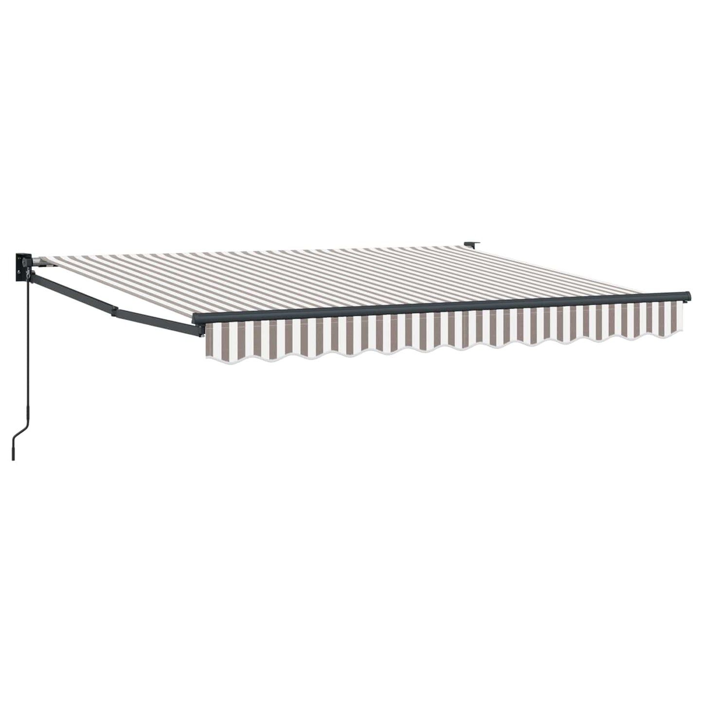 Toldo Retráctil Aluminio Y Tela Gris Antracita