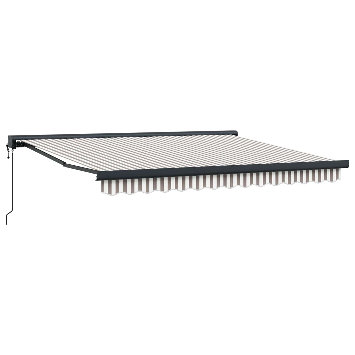 Toldo Retráctil Aluminio Y Tela Gris 3X2,5 M