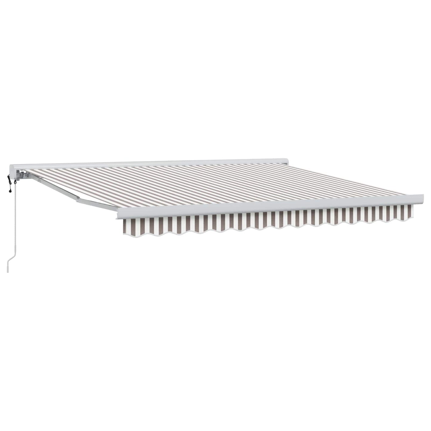 Toldo Retráctil Aluminio Y Tela Gris 3X2,5 M