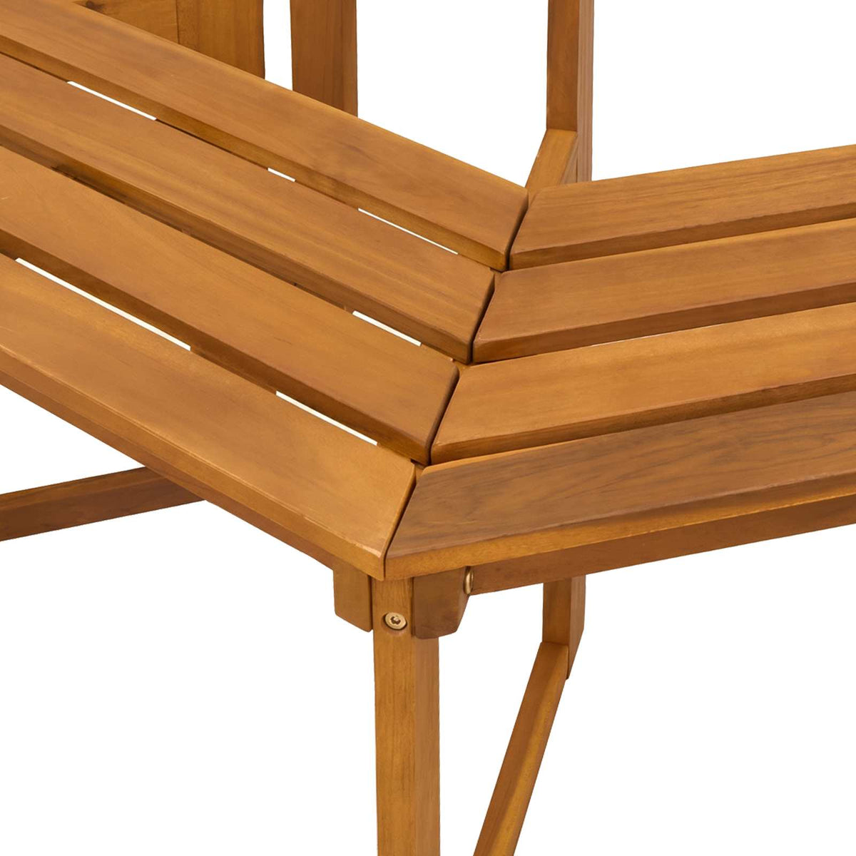 Banco De Árbol 2 Uds. 160 X 140 X 86 Cm Madera De Acacia Sólida