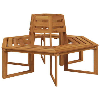 Banco De Árbol 2 Uds. 160 X 140 X 86 Cm Madera De Acacia Sólida