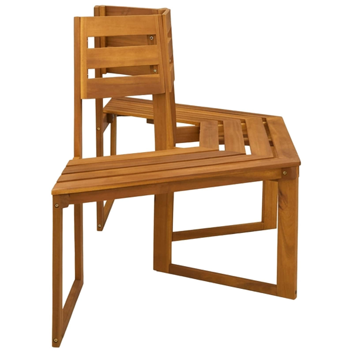 Banco De Árbol 2 Uds. 160 X 140 X 86 Cm Madera De Acacia Sólida
