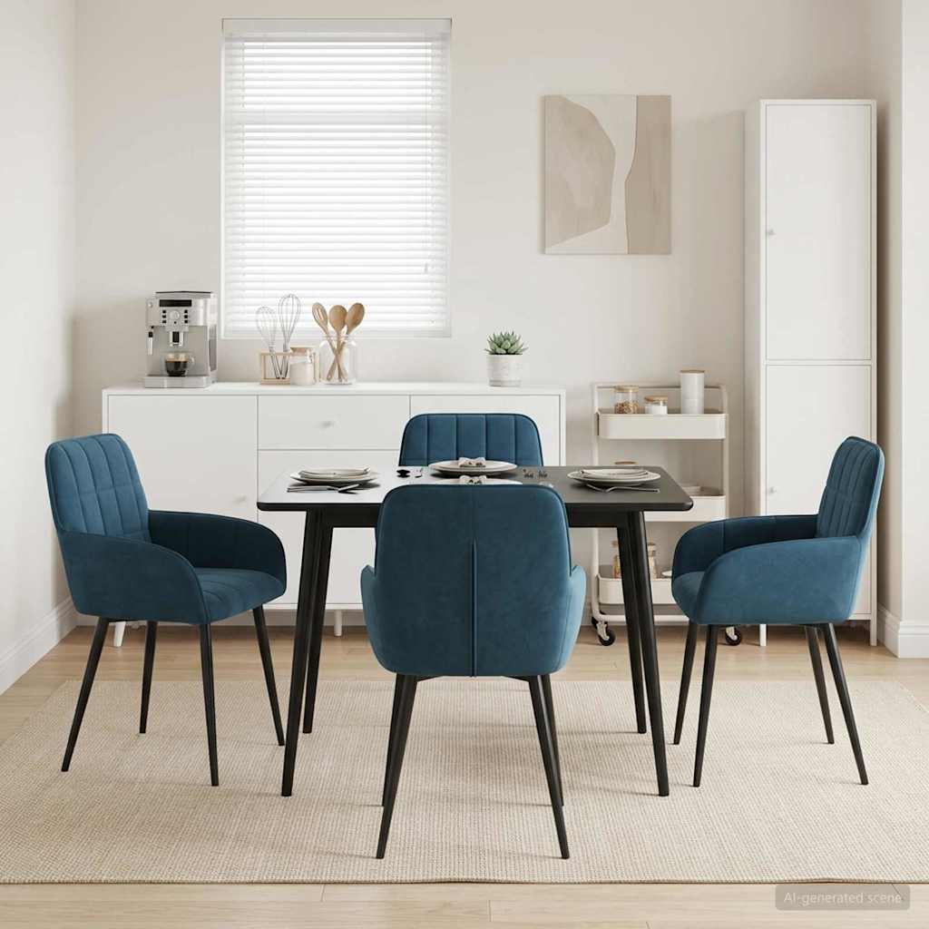 Sillas De Comedor 2 Uds. Terciopelo 56.5 X 50 X 85 Cm