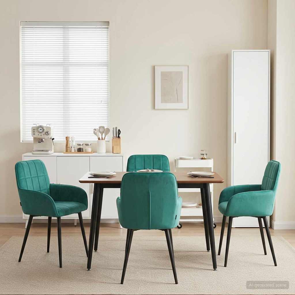 Sillas De Comedor 2 Uds. Terciopelo 56.5 X 50 X 85 Cm