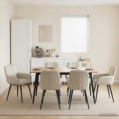 Sillas De Comedor 2 Uds. Terciopelo 56.5 X 50 X 85 Cm