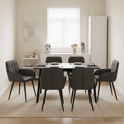 Sillas De Comedor 2 Uds. Cuero Sintético