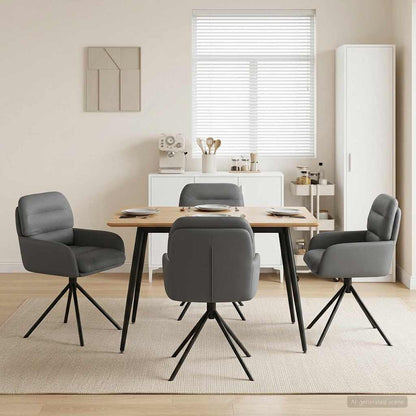 Sillas De Comedor Giratorias 2 Uds. Cuero Sintético
