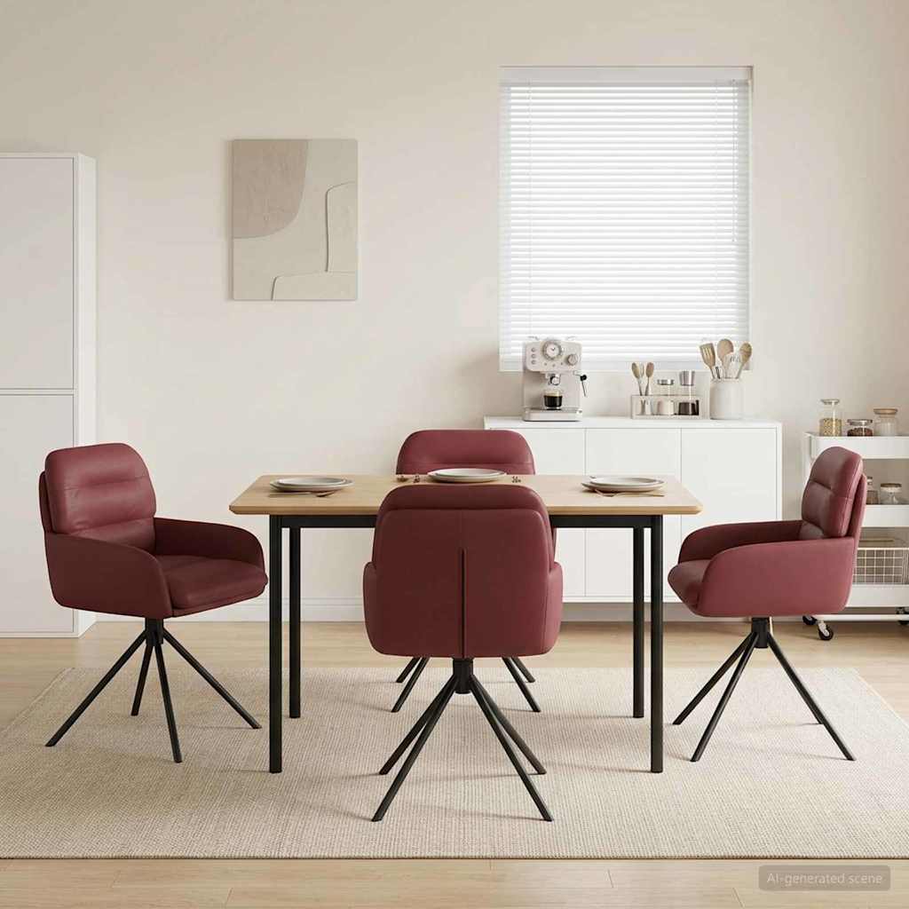 Sillas De Comedor Giratorias 2 Uds. Cuero Sintético