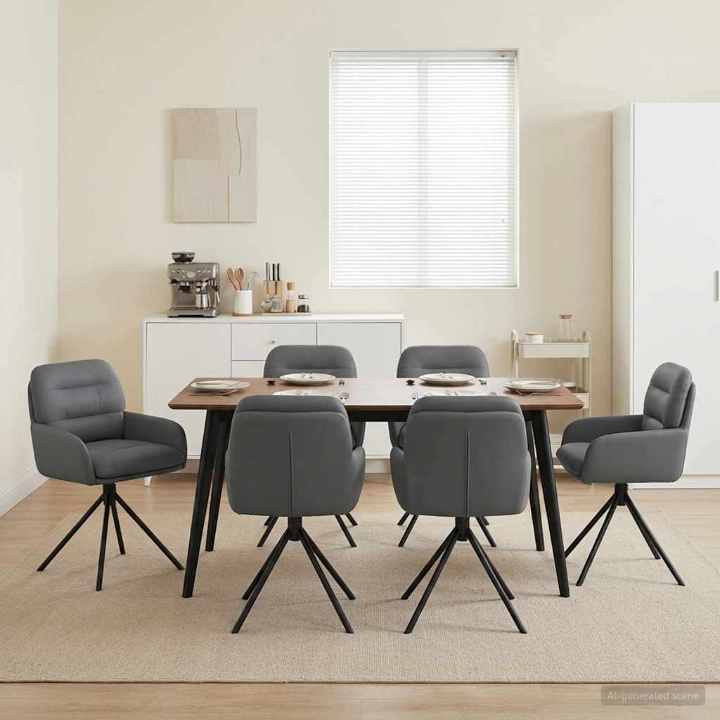 Sillas De Comedor Giratorias 2 Uds. Cuero Sintético