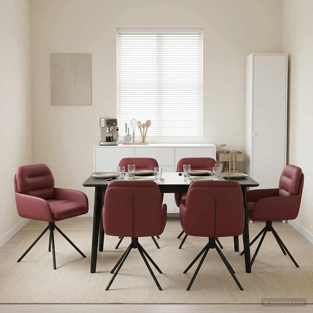Sillas De Comedor Giratorias 2 Uds. Cuero Sintético