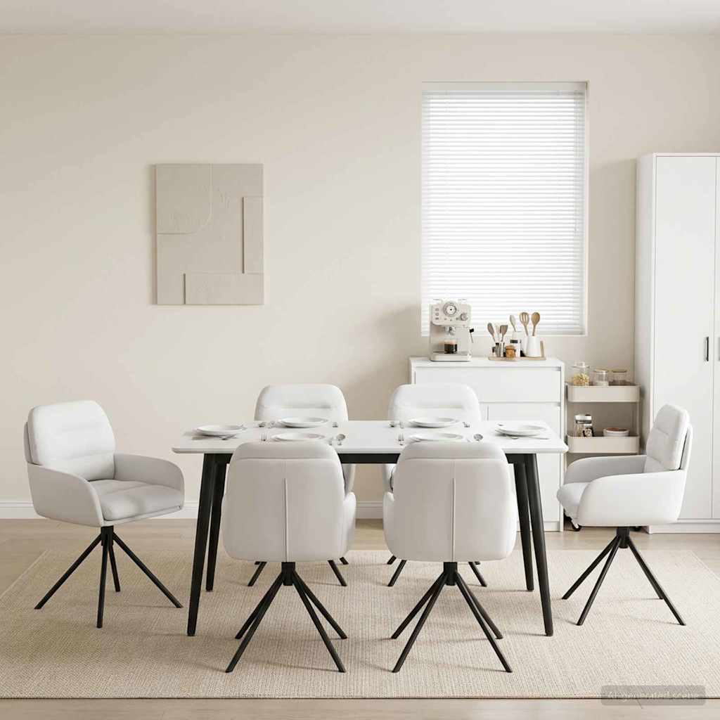 Sillas De Comedor Giratorias 2 Uds. Cuero Sintético