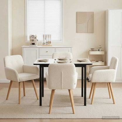 Sillas De Comedor 2 Uds. Bouclé 59 X 56,5 X 85 Cm