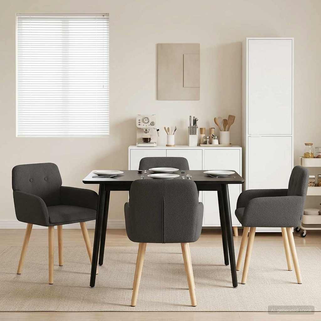 Sillas De Comedor 2 Uds. Bouclé 59 X 56,5 X 85 Cm