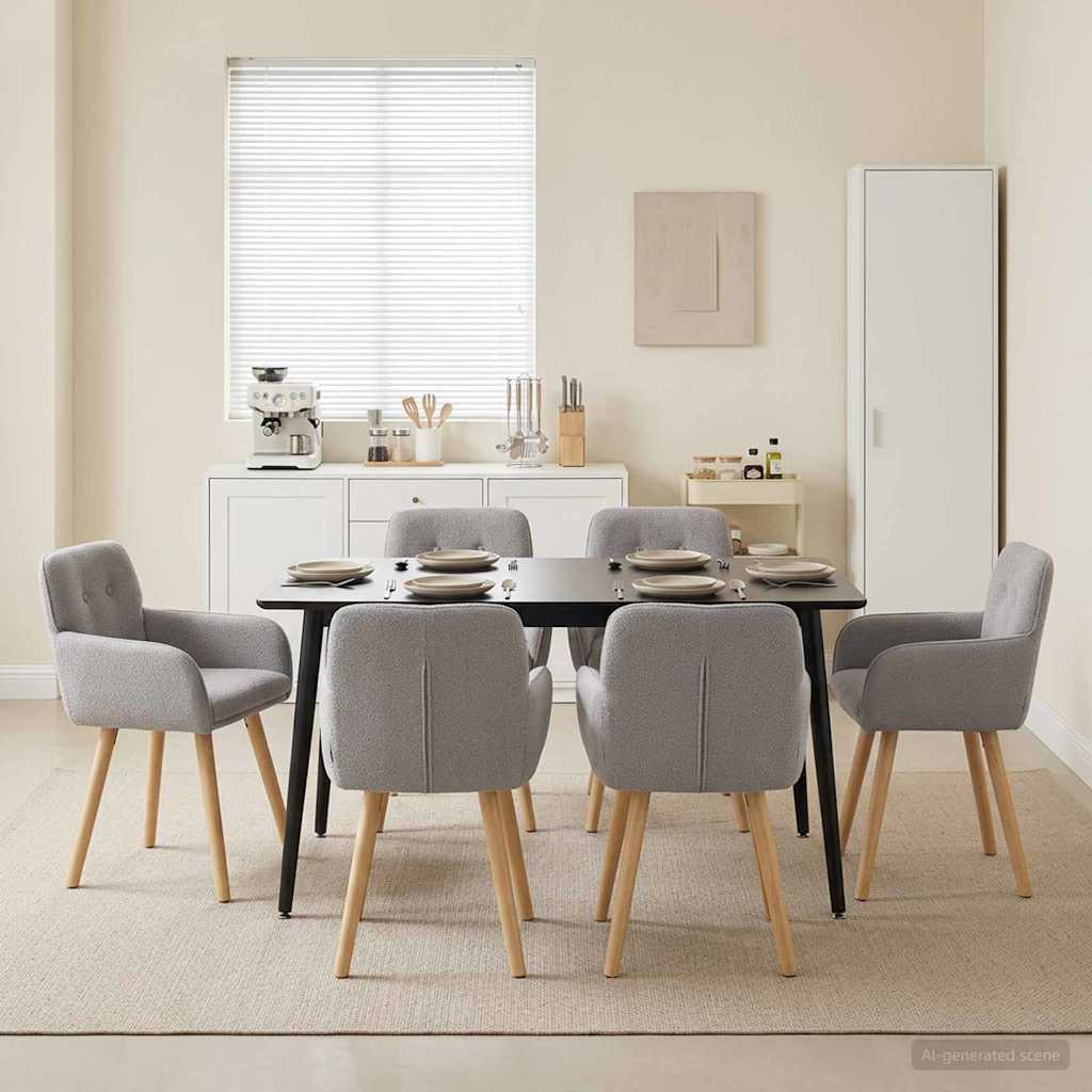 Sillas De Comedor 2 Uds. Bouclé 59 X 56,5 X 85 Cm