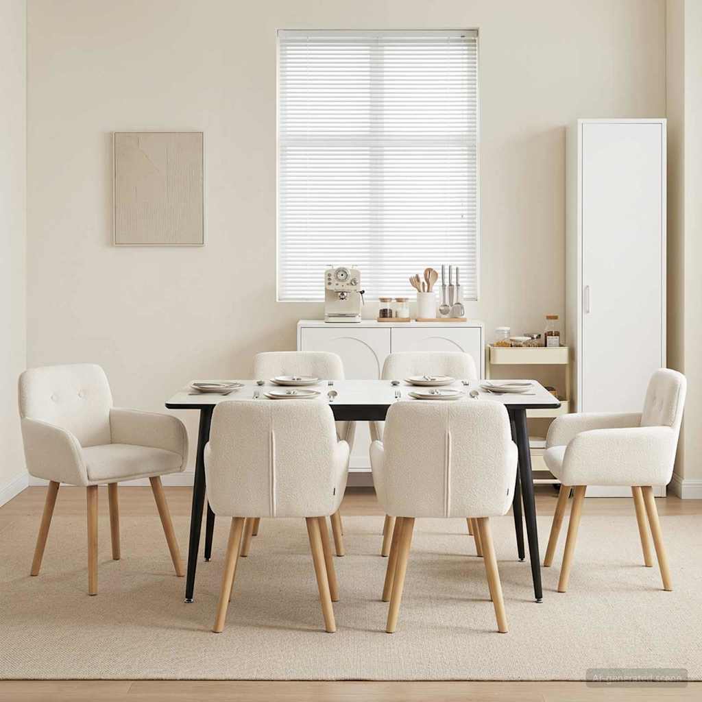 Sillas De Comedor 2 Uds. Bouclé 59 X 56,5 X 85 Cm