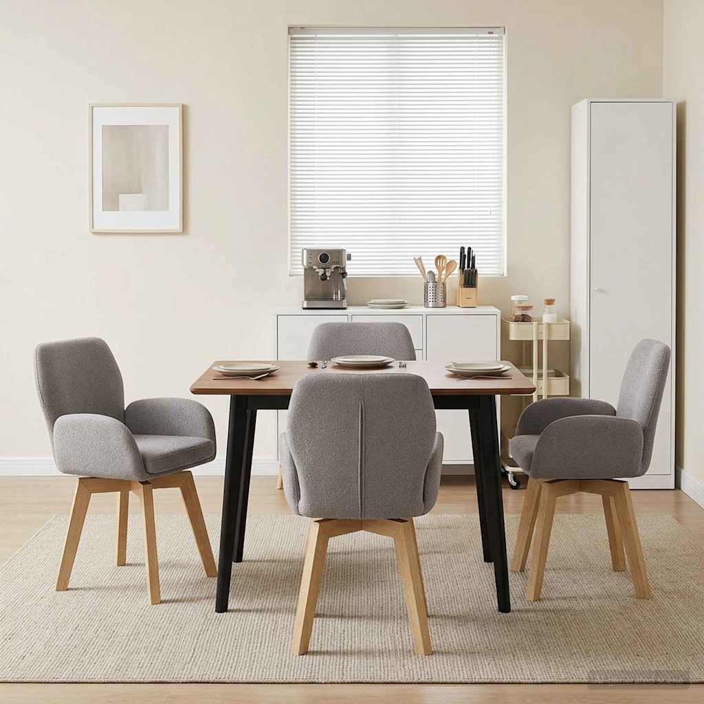 Sillas De Comedor Giratorias 2 Uds. Bouclé