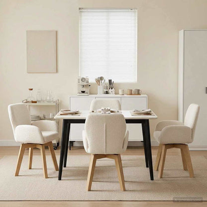 Sillas De Comedor Giratorias 2 Uds. Bouclé